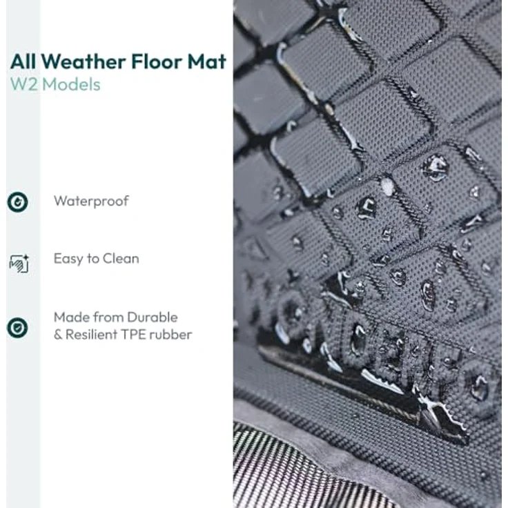 WonderFold Allwettermatte Black, robuste, wasserabweisende Matte mit rutschfester Oberfläche und erhöhten Rändern für W2 Modelle – Bild 3