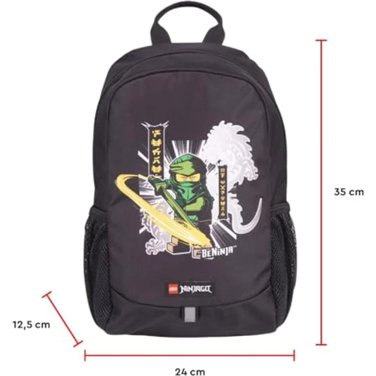 SKANDO BAGS Lego NINJAGO Schulranzen-Set - 6-teiliges Komplettpaket, CE-zertifiziertes Federmäppchen, Grün – Bild 5