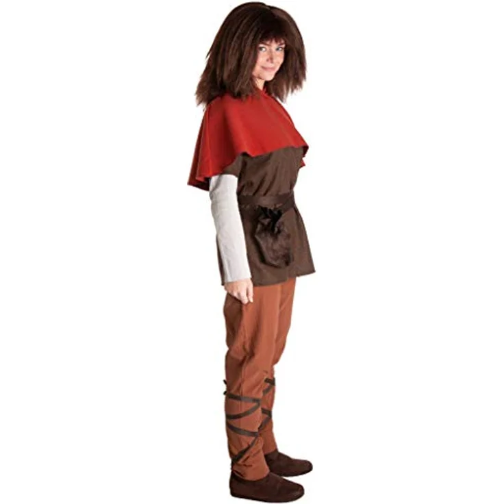 Maskworld Ronja Räubertochter Kostüm - hochwertiges 5-teiliges Verkleidungsset für XL - Karneval & Motto-Party - Astrid Lindgren-Filmklassiker - Kinderkostüm – Bild 2