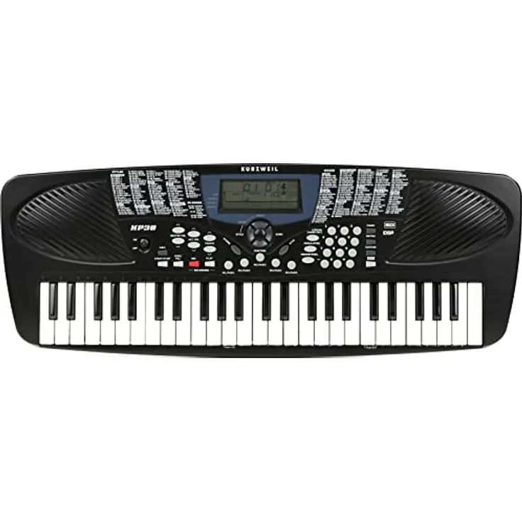 Kurzweil KP30, 49 Tasten Keyboard mit anschlagsdynamischen Synth-Tasten, 132 Sounds und 100 Begleit-Styles, Schwarz