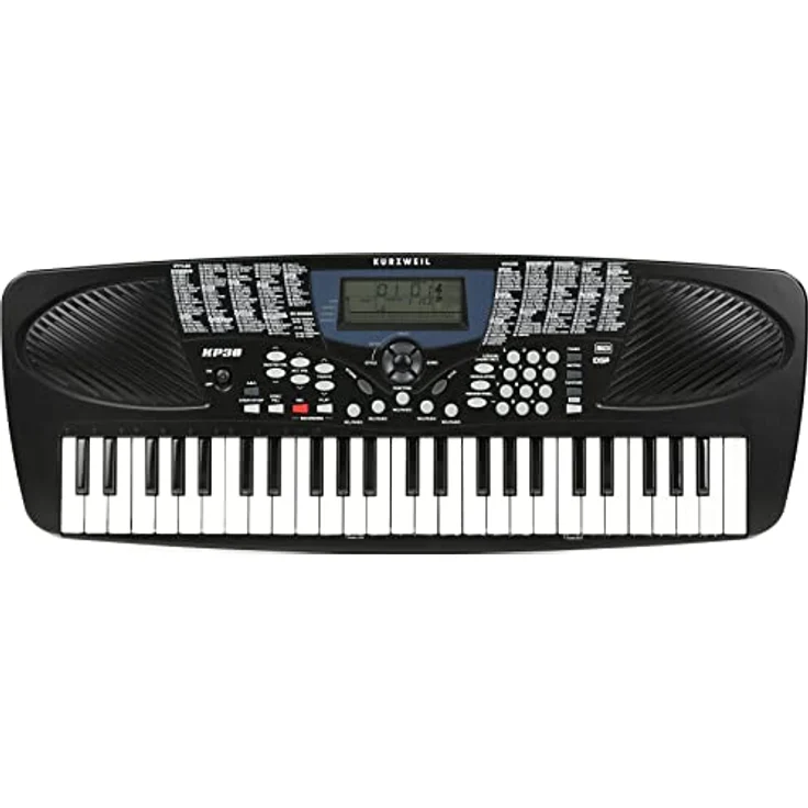 Kurzweil KP30, 49 Tasten Keyboard mit anschlagsdynamischen Synth-Tasten, 132 Sounds und 100 Begleit-Styles, Schwarz – Bild 1