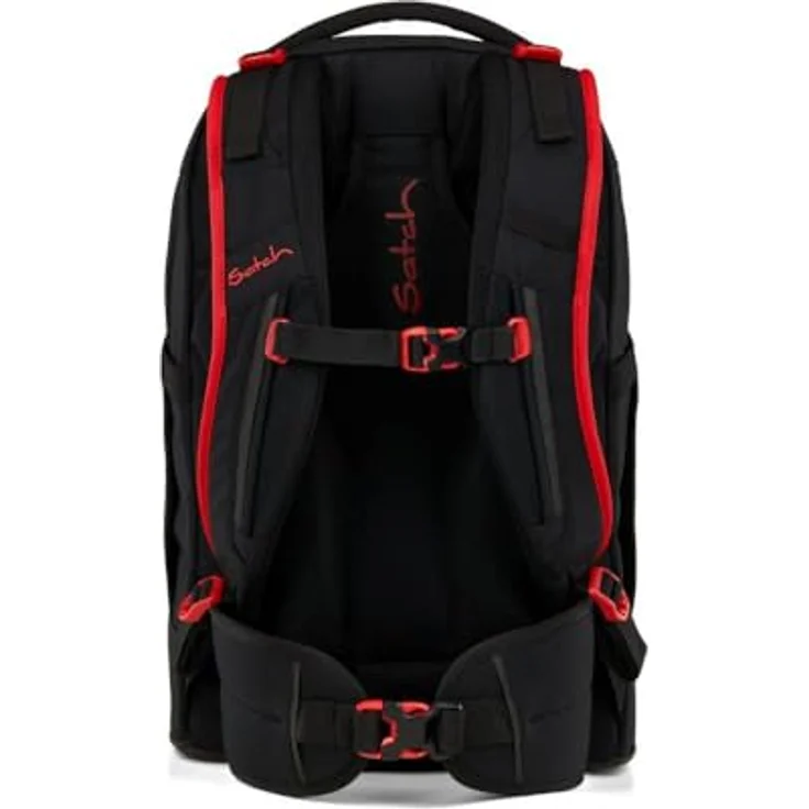 Satch pack Schulrucksack Set 2tlg. inkl. Schlamperbox, 30 Liter Volumen, 3D Soft-Mesh Rückensystem, Fire Phantom – Bild 3