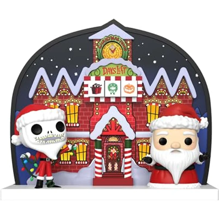 Funko Countdown Calendar: The Nightmare Before Christmas - Doppelseitig - Sammelbare Vinyl-Minifiguren - Geschenkidee - Weihnachten - für Mädchen, Jungen & Kinder - 28 cm B x 24 cm H x 17 cm T, Schwarz/Weiß – Bild 2