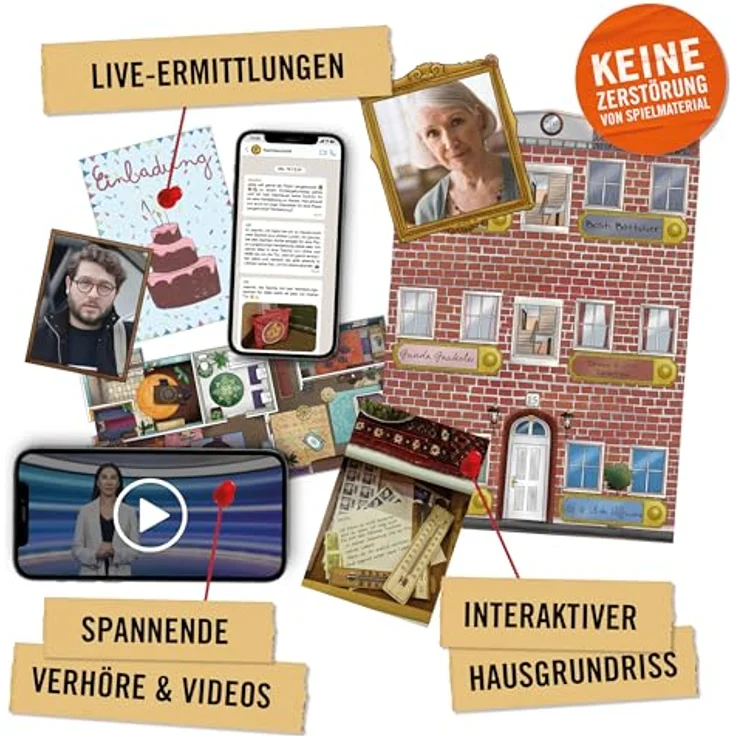 Hidden Games Tatort - Alle unter einem Dach - Realistisches Krimispiel mit multimedialem Erlebnis, für 1-6 Personen, ab 14 Jahren, 1,5 - 2,5 Stunden Spielzeit – Bild 3