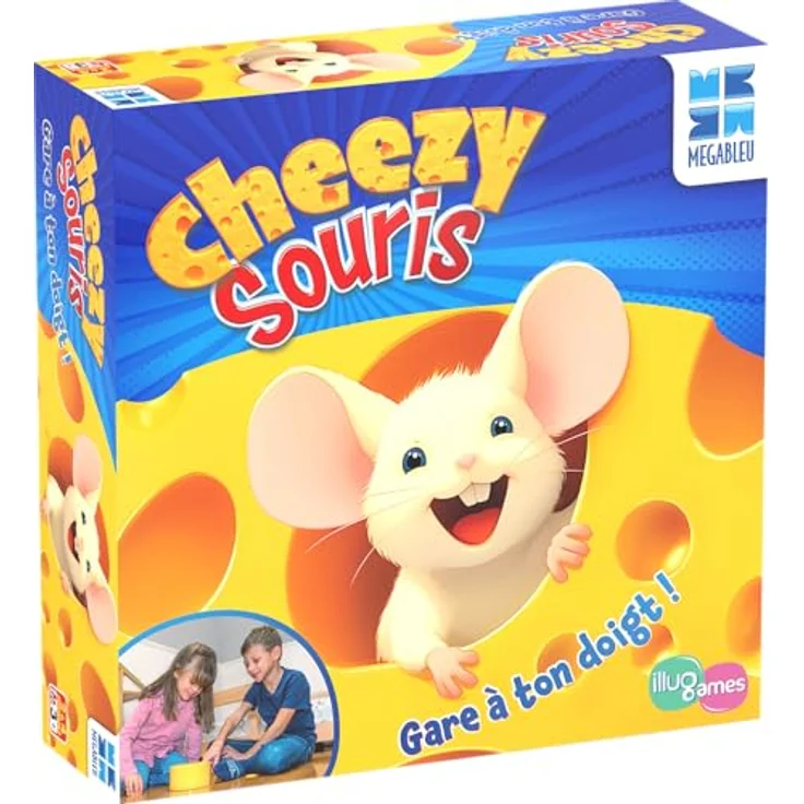 MEGABLEU Tischspiel CHEEZY MOUSE, Brettspiel für 2-4 Spieler, geeignet ab 3 Jahren, blau, unisex – Bild 3