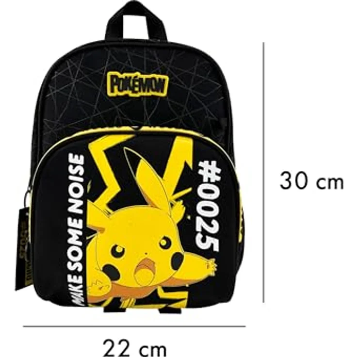 POKÉMON Schulrucksack mit 2 Fächern und seitlichen Netzfächern, gepolsterte Schultergurte und Rückenpartie – Bild 5