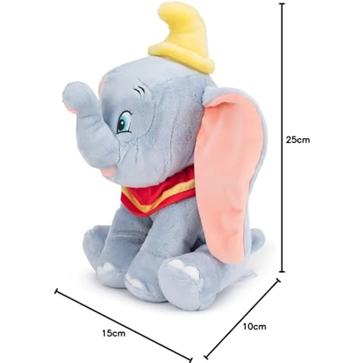 Simba Disney Dumbo Plüschfigur Dumbo, mittelgroß, 25 cm, Grau – Bild 5