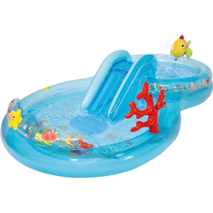 Intex Spielzentrum Under The Sea, aufblasbare Schwimminsel aus robustem PVC, buntes Unterwasser-Design, geeignet für Kinder ab 2 Jahren