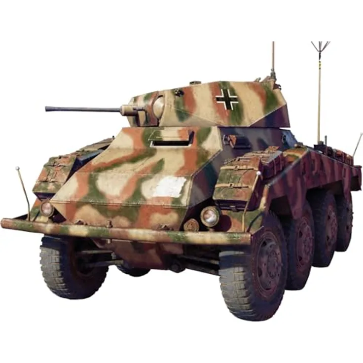 Other 1:35 Sd.Kfz.234/2 mit Luchs Turm, Modellfahrzeug mit detailliertem Interieur und Photoätzteilen, zwei Varianten darstellbar