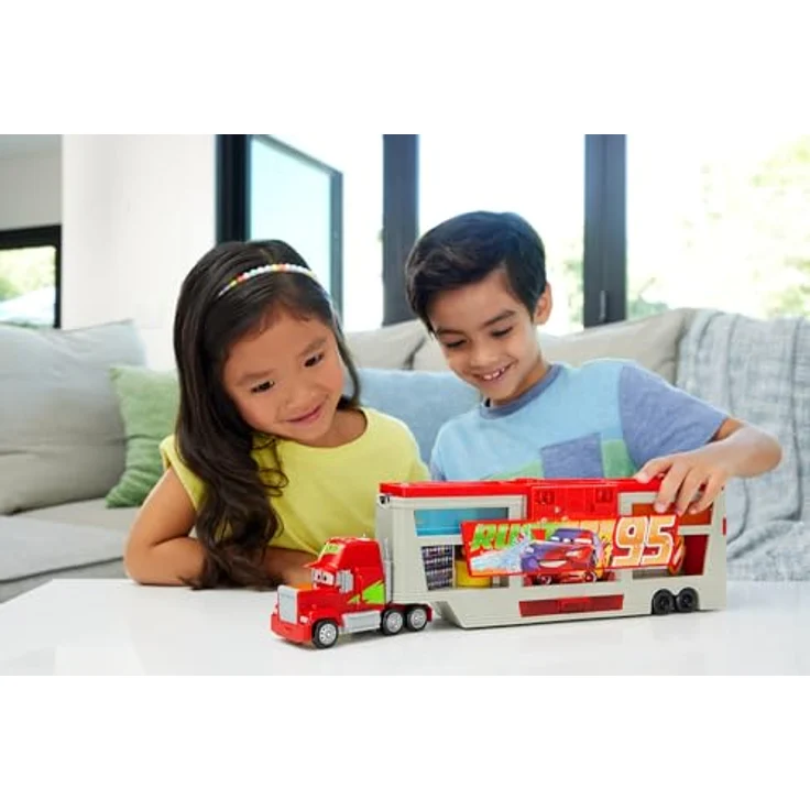 DISNEY Pixar Cars mobile Lackiererei Mack - Spielset mit Farbwechseleffekt, Lightning McQueen Spielzeugauto, Farbveränderung mit warmem und kaltem Wasser, für Kinder ab 4 Jahren, HPD82 – Bild 2