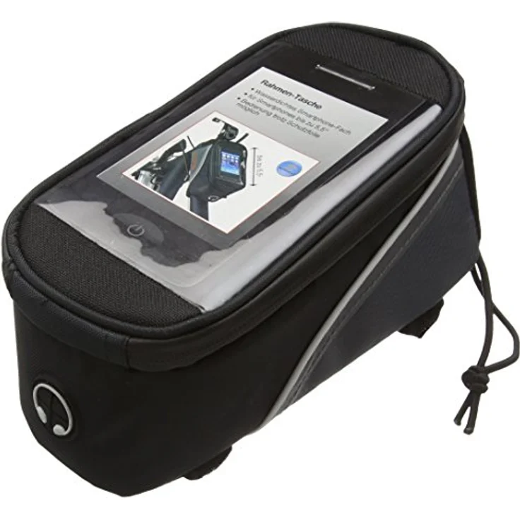 Prophete Fahrradtasche, Rahmentasche, Volumen: 1,5 Liter, wasserabweisend, Farbe schwarz – Bild 2