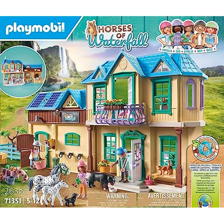 Playmobil® Waterfall Ranch (71351), Horses of Waterfall Konstruktions-Spielset, (263 St) – Bild 2