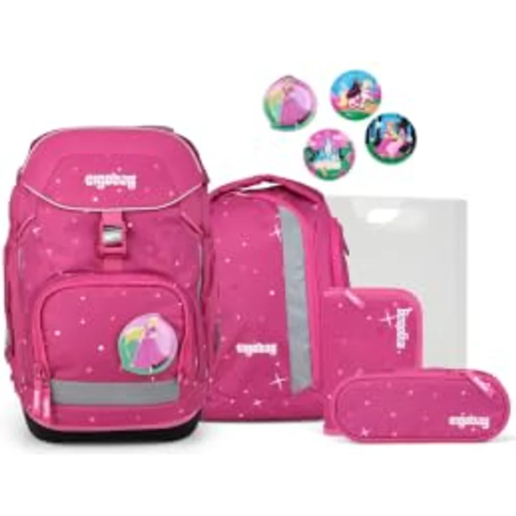 ergobag pack Schulrucksack-Set ZauBärschloss, flexibles Hauptfach, 22 Liter Volumen, wasserabweisend, mit mitwachsendem Tragesystem, recyceltes Polyester – Bild 1