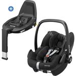 Maxi-Cosi Babyschale Pebble Pro i-Size - Essential Black, bis: 13 kg, Baby Autositz ab Geburt - 12 Monate (40-75 cm) mit Isofix Basis
