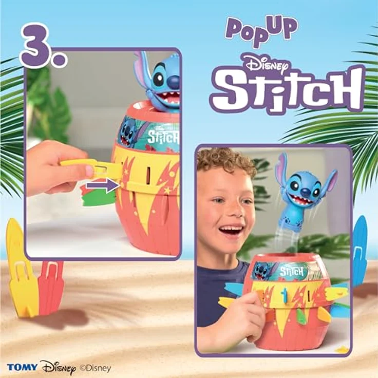 TOMY POP UP Stitch - T73772, Leicht und einfach überall hin mitzunehmen, Kinderspiele | Gesellschaftsspiele – Bild 5