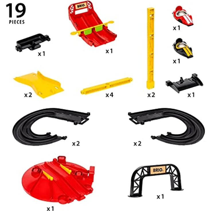 BRIO 30550 - Rennbahn-Turm mit Zwei Rennwagen - Rennwagen-Spielzeugset für Kinder ab 3 Jahren – Bild 3