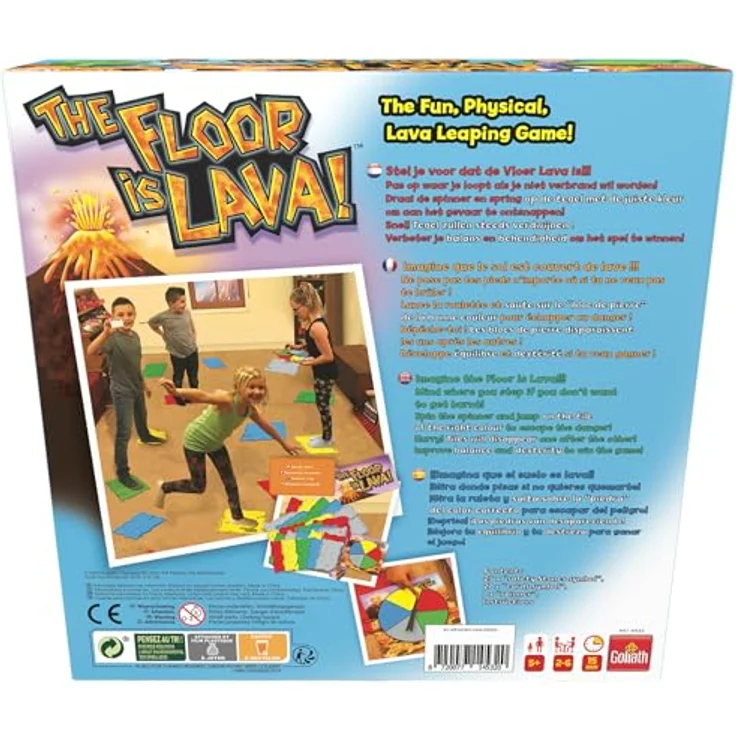 Goliath Toys The Floor is Lava, Familienspiel für Kinder ab 5 Jahren, Gesellschaftsspiel für 2 bis 6 Spieler, Inklusive Deutschem Handbuch – Bild 3