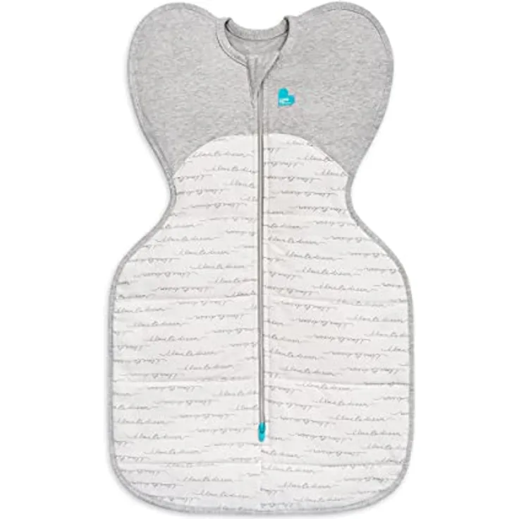 Love To Dream Pucksack, Baby Schlafsack Weiß, Neugeboren (2,2-3,8kg), Arme hoch Position, 16-20°C, zweiweg-Reißverschluss