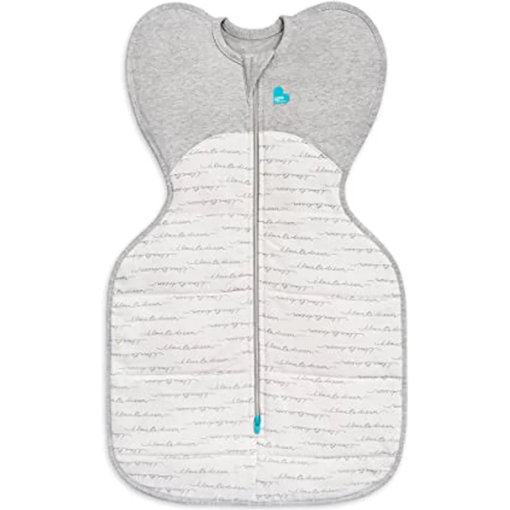 Love To Dream Pucksack, Baby Schlafsack Weiß, Neugeboren (2,2-3,8kg), Arme hoch Position, 16-20°C, zweiweg-Reißverschluss – Bild 1