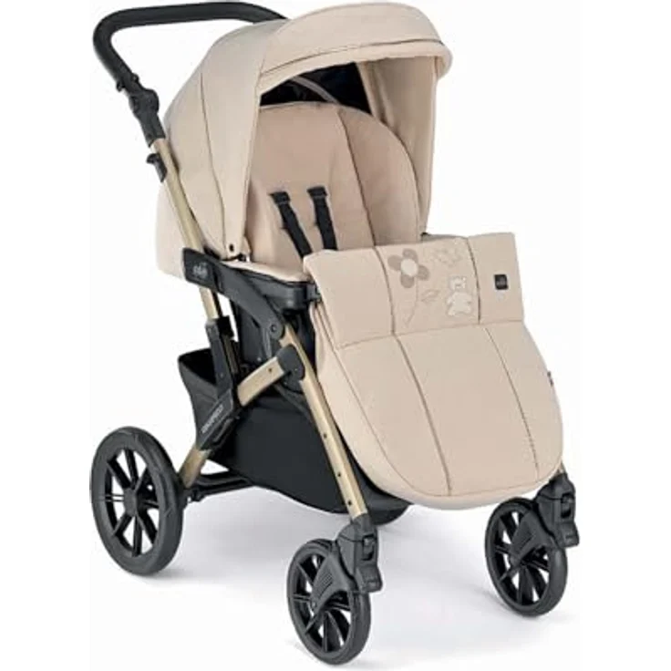 Cam il mondo del bambino 2in1 Kombi-Kinderwagen Dinamico Smart, vielseitig mit 4-fach verstellbarer Rückenlehne und geräumiger Babyschale, inkl. Zubehör, mehrere Farben verfügbar – Bild 3