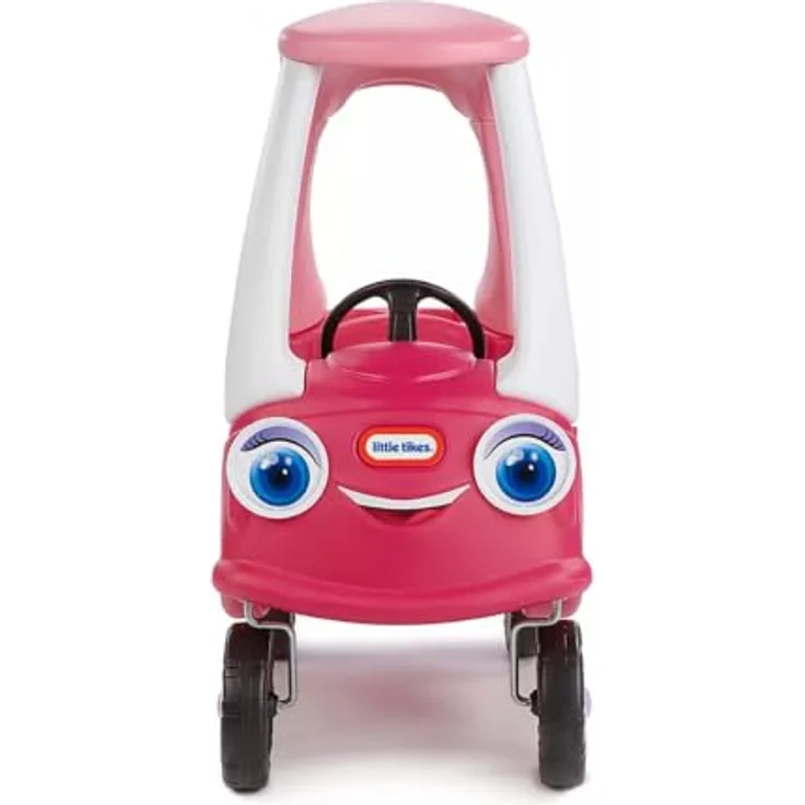 little tikes Princess Cozy Coupe - New Eyes Version, Rutschauto mit herausnehmbarem Bodenbrett, 360° drehbaren Vorderrädern und elterngesteuertem Griff, pink – Bild 2