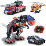VTech Switch and Go Dinos 3-in-1 Super-T-Rex – Dino-Auto-Transformer – 2-in-1 Spielzeug mit Dinostimme, Geräusch- und Lichteffekten – Für Kinder von 3-8 Jahren