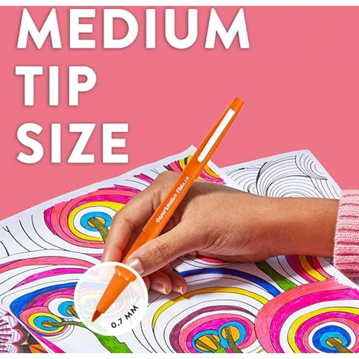 Paper Mate Flair Orig FTP, Gelschreiber mit feiner Spitze, 36 Stück, schwarz – Bild 7