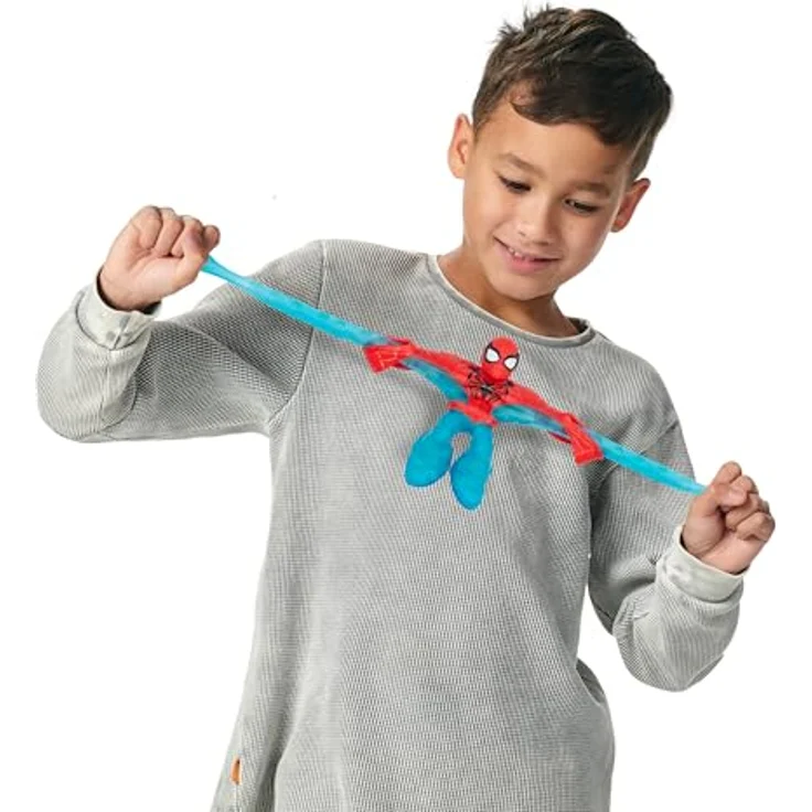 Heroes of Goo Jit Zu Spiderman Glow Surge, 11 cm leuchtende und dehnbare Sammelfigur mit einzigartiger Füllung und scrunchy Gefühl – Bild 3