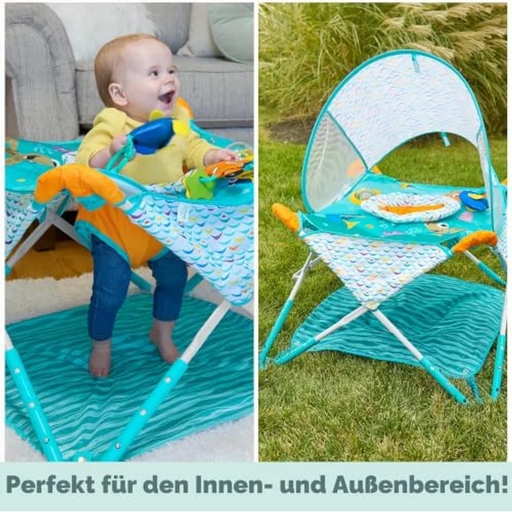 Bright Starts Disney Baby Findet Nemo Jumperoo, Tragbares Aktivitätscenter mit Sonnendach, verstellbar für 6-12 Monate – Bild 5