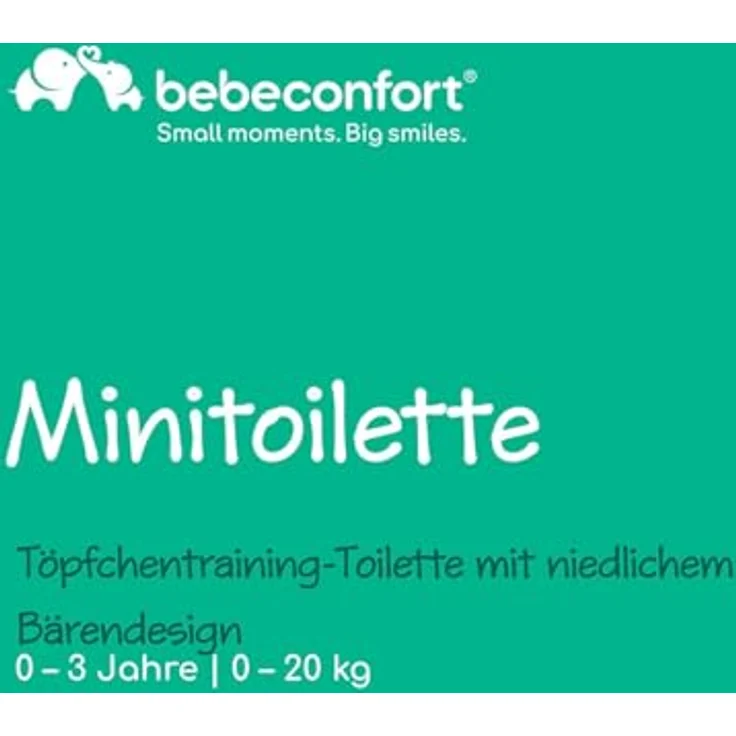 Bebeconfort Mini-Toilette mit Spültaste und realistischen Spülgeräuschen, Blau, für Töpfchentraining mit Spritzschutz und herausnehmbarer Schüssel – Bild 4