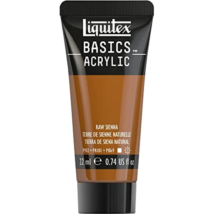 Liquitex Basics Acrylfarbe - Siena Natur - 22 ml Tube, lichtecht, mittlere Viskosität, seidenglänzend, monopigmentiert, Archivqualität – Bild 1