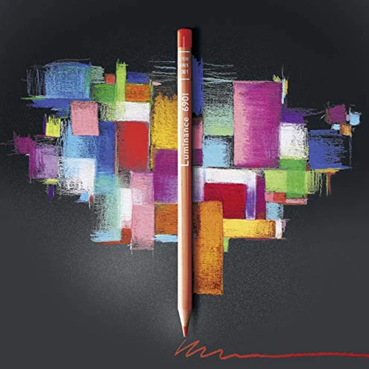 Caran d'Ache 6901.720 Luminance 20 Stifte, wasserfest mit Aquarelleffekten, FSC Zedernholz, runde Spitze, Durchmesser 3,8 mm – Bild 4