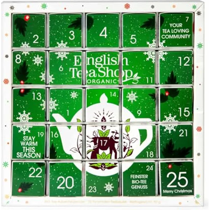 English Tea Shop ETS - Puzzle Tee Adventskalender "Happy Holiday", BIO, 25 erlesene Chai-Tees in 3 verschiedenen Motiven – Bild 7