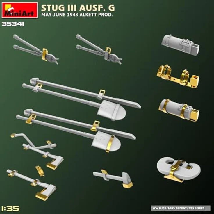 Other 1:35 StuG III Ausf. G Mai-Juni 1943 Alk, Modellfahrzeug mit beweglichen Luken und Photoätzteilen, 5 Varianten darstellbar – Bild 14