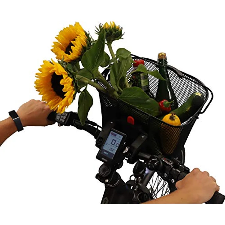 Fischer E-Bike Lenkerkorb mit Schnellbefestigung, speziell für E-Bikes entwickelt, Tragkraft 5kg, passend für alle gängigen Displays mit Einer Breite von 9 cm, u.a. für Bosch Displays, schwarz – Bild 4