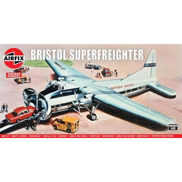 Airfix A05002V Bristol Superfrachter, Vintage-Klassik Modellbausatz im Maßstab 1:72 mit 107 Teilen, Farbe und Kleber separat erhältlich – Bild 1