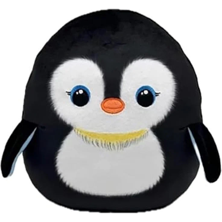 TY Neve Pinguin - Squishy Beanie 10" | Weiches Plüschtier für Kinder, Babytier, Kuschelteddy | Schwarz – Bild 1