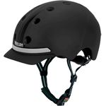Melon Fahrradhelm E-Series »Black Ice« für Damen & Herren | Cityhelm mit Front- und Rücklicht, Fidlock Magnetverschluss, Belüftungslöcher, individuelle Anpassung und integriertem Visier | schwarz