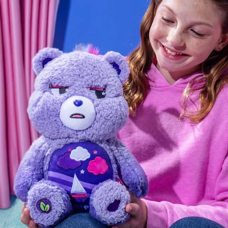 Troetelbeertjes Care Bears Kuscheltier Stormy Heart, 35cm Plüschspielzeug mit detailliertem Belly Badge-Design – Bild 4