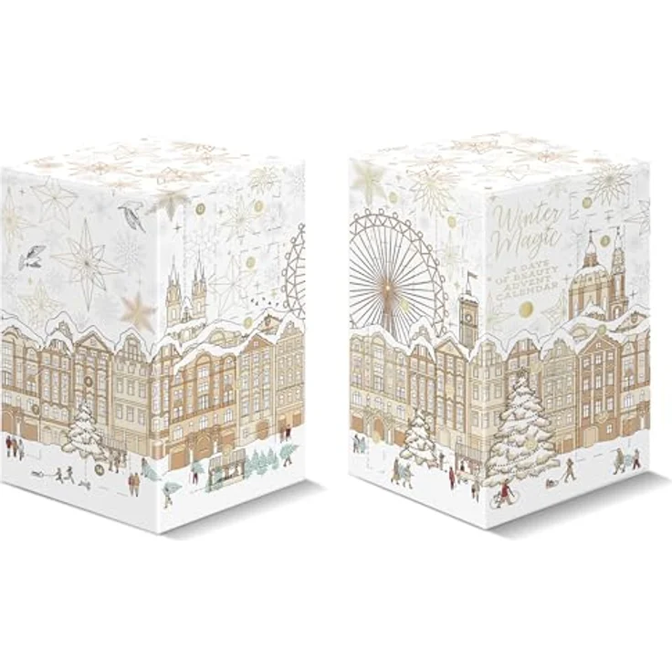 ACCENTRA Adventskalender Adventskalender WINTER MAGIC, Quadratische Box mit abwechslungsreichen Überraschungen, winterliches Design – Bild 3