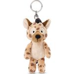 NICI 48861 Schlüsselanhänger Hyäne Helgi Green 10cm, beige - Plüschiger Schlüsselanhänger mit recycelten Materialien, ideal zum Schenken
