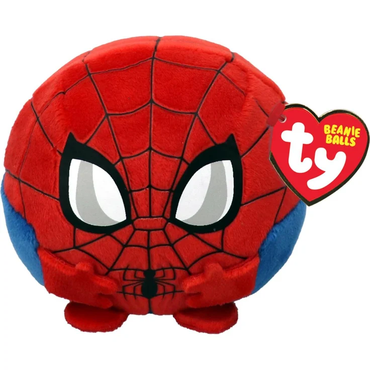 TY Ty Beanie Bälle umarmen 10 cm, Marvel Spider-Man, leuchtende Farben, gewichtet, Sammlerstück