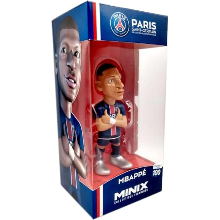 MINIX Minix - Fußball Figur: Club PSG - Kylian Mbappé, 12 cm, aus Vinyl – Bild 4
