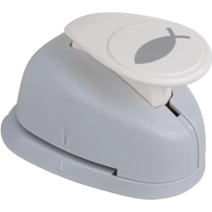 Rayher Hobby 69036000 Motivstanzer Fisch, ø 2,54 cm- 1 Zoll, geeignet für Papier/Karton bis zu 200g/m²