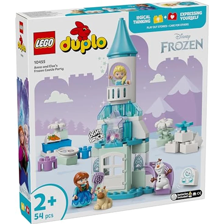 LEGO DUPLO Disney Frozen Annas und Elsas Party im Eispalast (10455) mit Figuren, aufklappbarem Schloss und mehrfarbigem Lichtstein für kreatives Spielen ab 2 Jahren – Bild 9