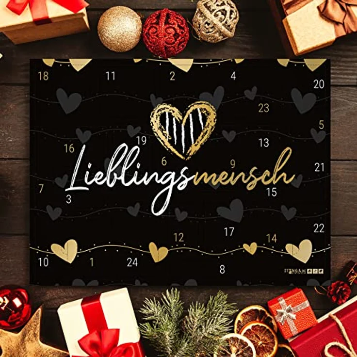 itenga Adventskalender Lieblingsmensch, Motiv: Lieblingsmensch, 24 Überraschungen - jeden Tag eine neue, zum Aufhängen – Bild 5