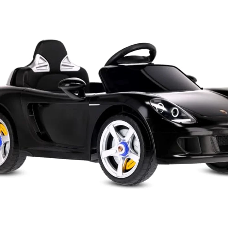 Sun Baby Porsche Carrera GT, Elektro Kinderfahrzeug mit 12V Akku, MP3, Fernbedienung und Sicherheitsgurten, schwarz – Bild 8