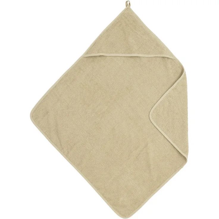 Meyco Baby Kapuzenhandtuch Uni Sand, Frottee (1-St), 75x75cm - Weicher Frottee aus 100 % Baumwolle