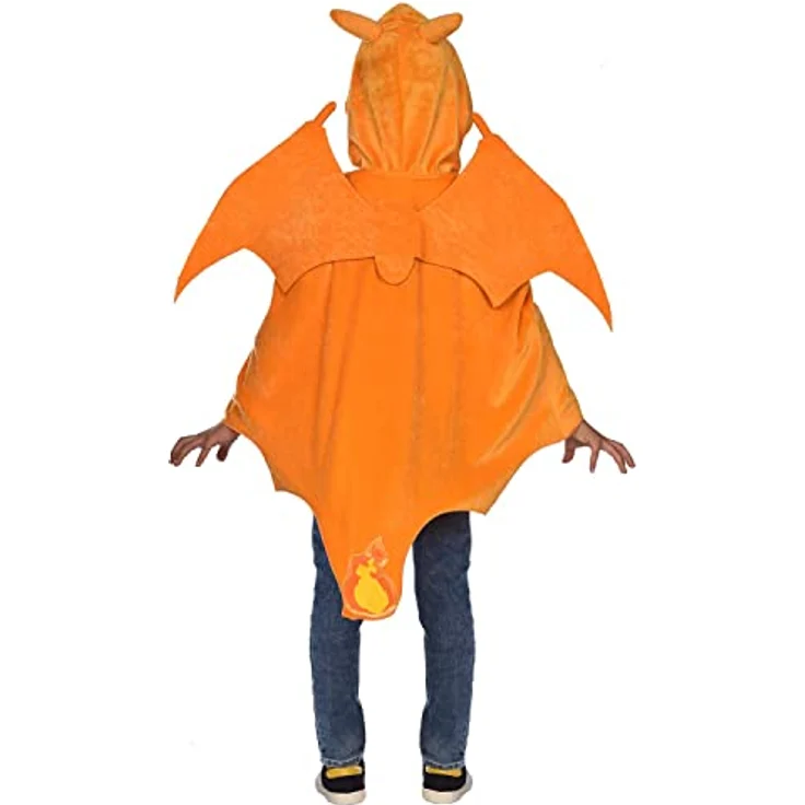 Amscan - Kinderkostüm Glurak, Plüsch-Cape mit Kapuze, Pokemon, Motto-Party, Karneval – Bild 4