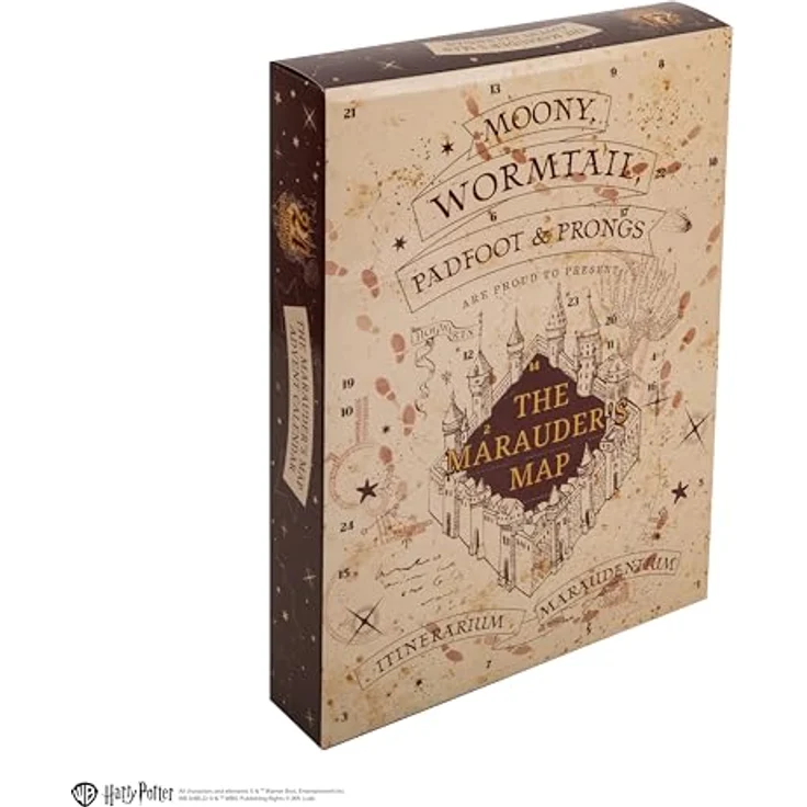 Cinereplicas Harry Potter Marauder's Map-2026 Edition Adventskalender mit 24 Artikeln, inkl. Socken, Aufkleber und Notizblock, One Size – Bild 7